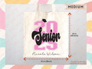 Custom Name Senior Tote Bag High School University Gift Graduation Bag for Her Personalized College Tote Campus School Bag Customized Gift