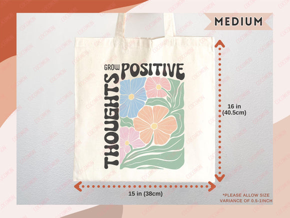 Floral Tote Bag flower tote canvas wildflower bag eco friendly bag aesthetic tote bag reusable bag gift for plant lover tote flower bag cute